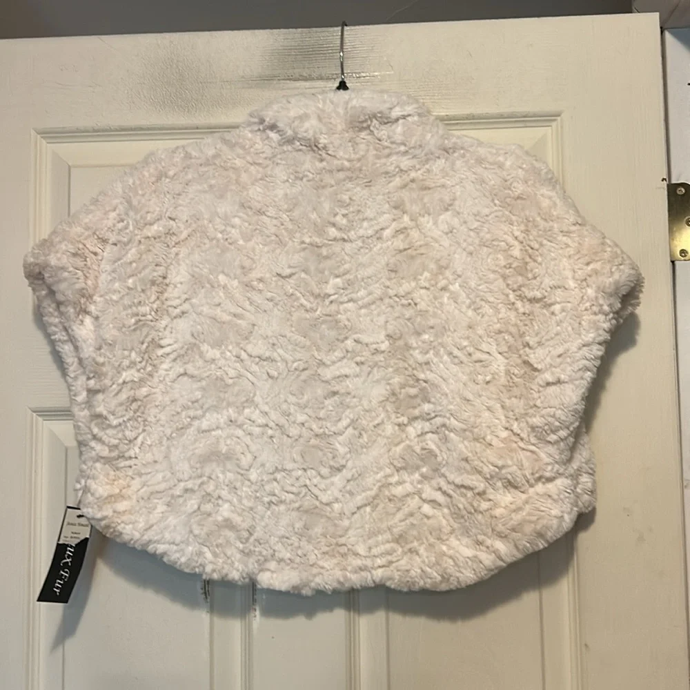 Jessica Howard Faux Fur Cropped Shrug Jacket Size 1X